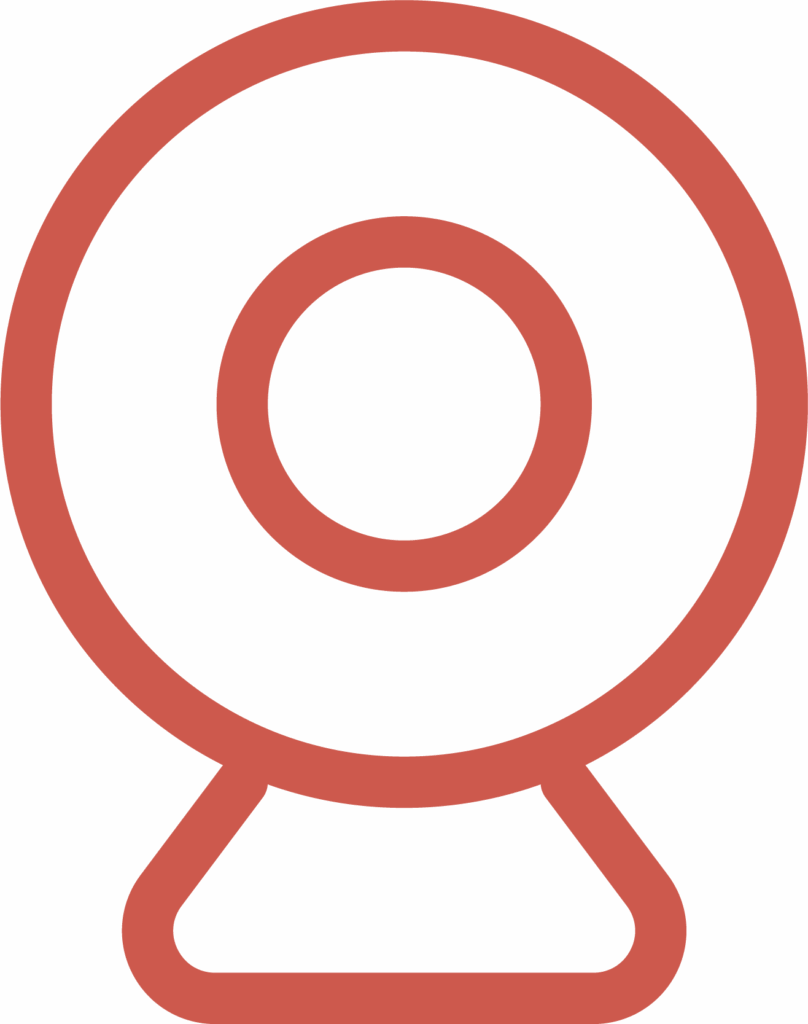 Logo de una webcam en naranja