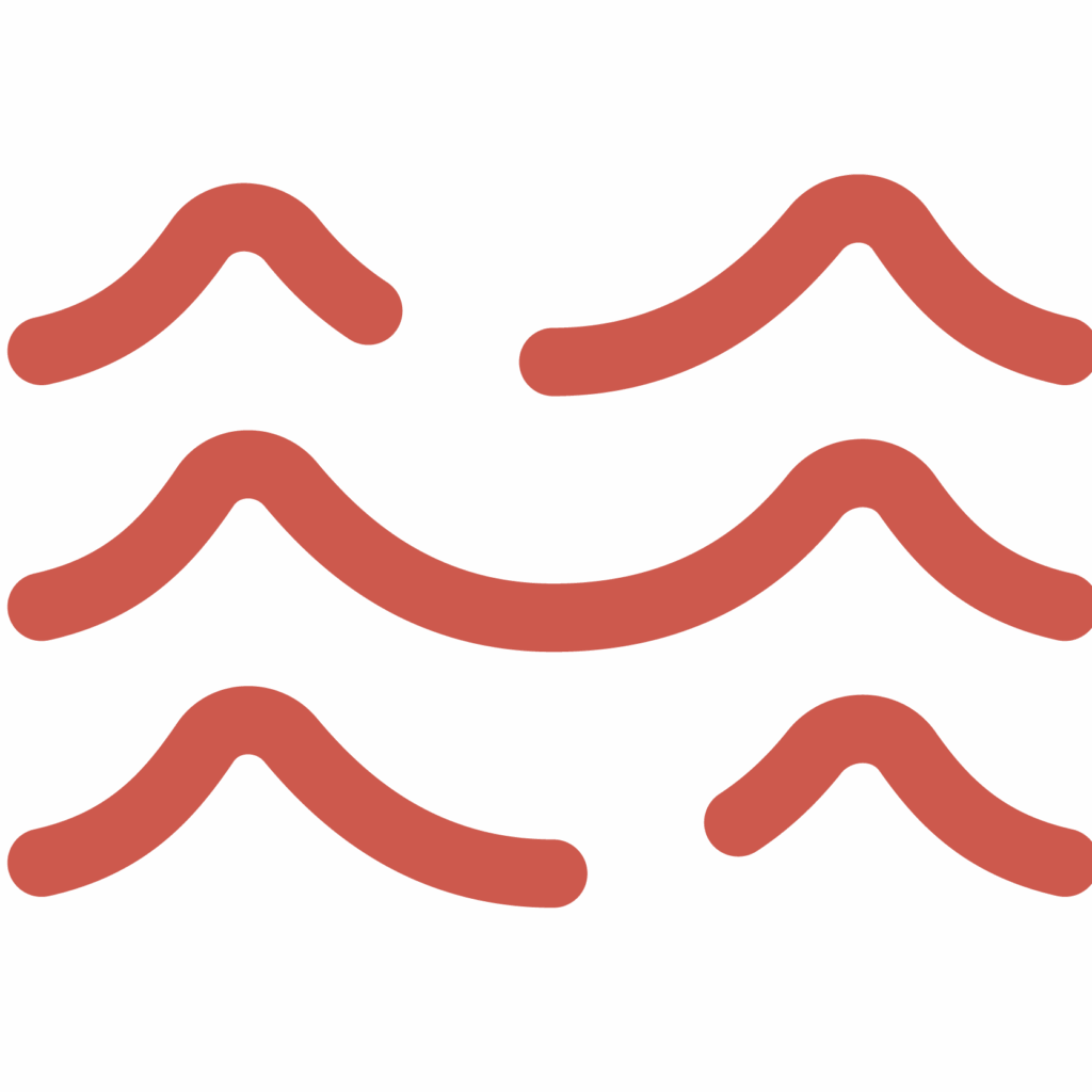 Logo de olas en naranja