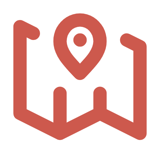 Icono mapa en naranja